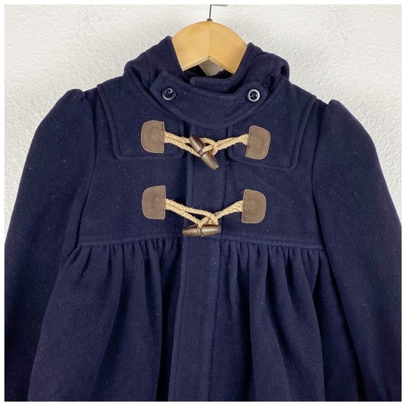 Ralph‎ Lauren Kid’s Navy Toggle Wool Blend Coat Size 5 - Picture 3 of 10